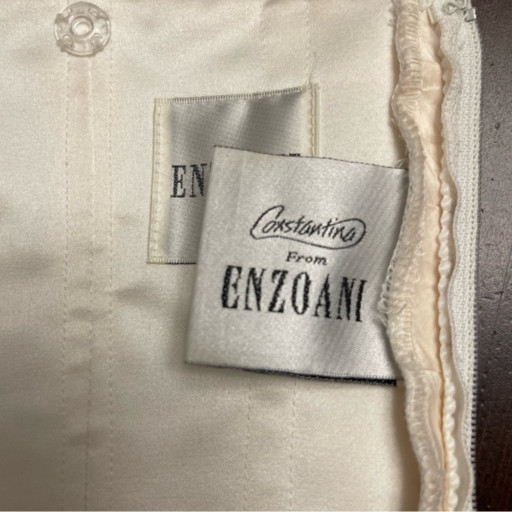 NWT ENZOANI Erica Light Ivory/Antique Gold Koyna Silk Princess Dress (6) - Picture 11 of 14